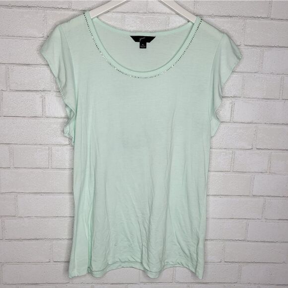 GNW Mint Green Scoop Neck Short Sleeve T Shirt - Picture 1 of 6
